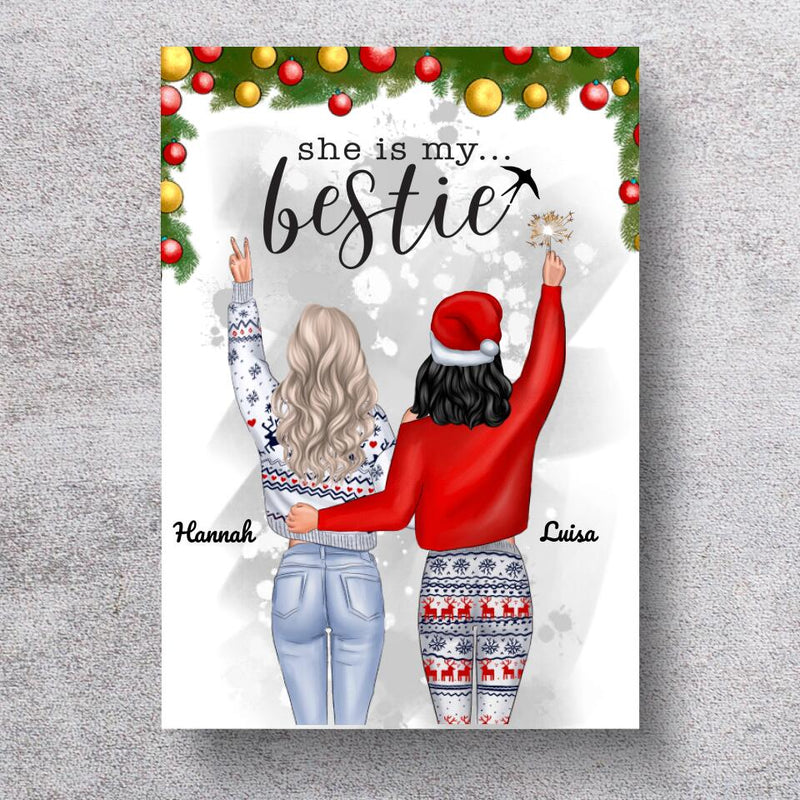 Personalisiertes Christmas Besties Poster